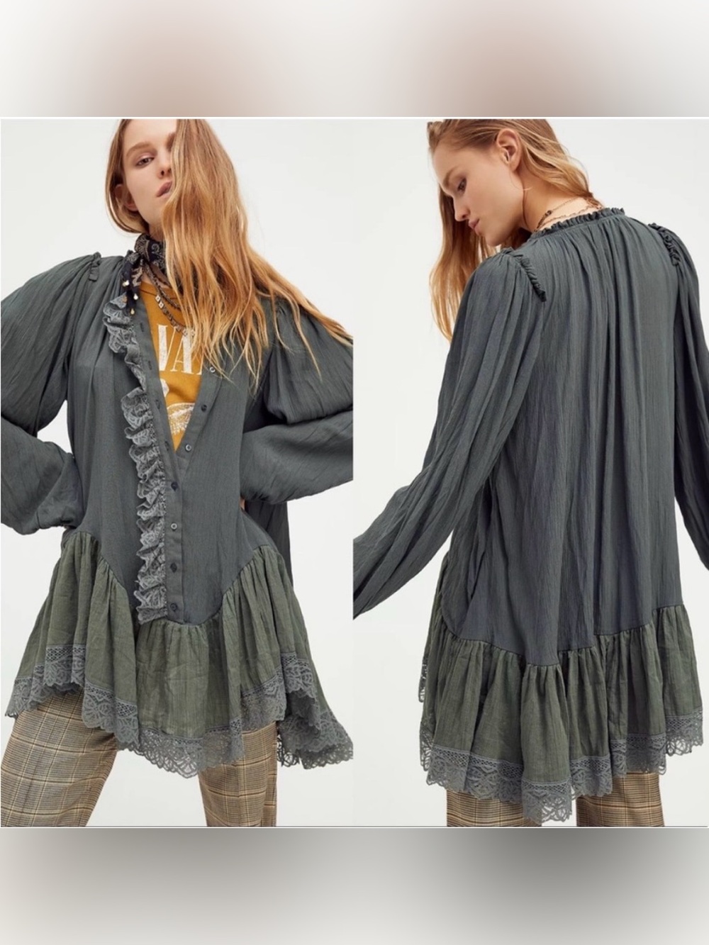 NWOT Free People Jeanette Tunic Top